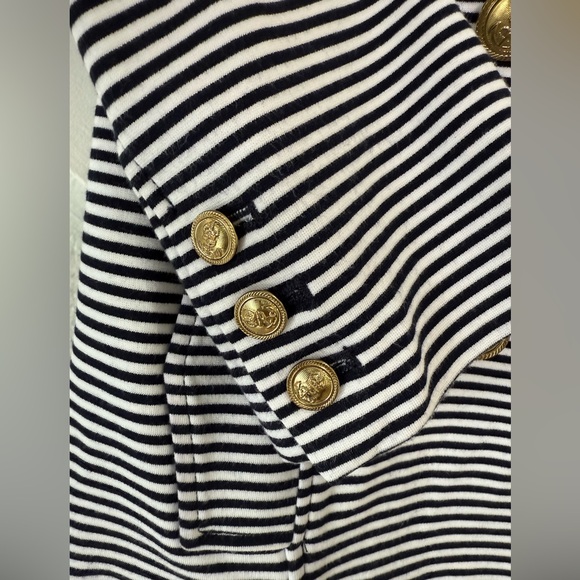 Cabi Life Jacket Navy And White Striped Nautical Soft Blazer Size Small #823 - Picture 5 of 10